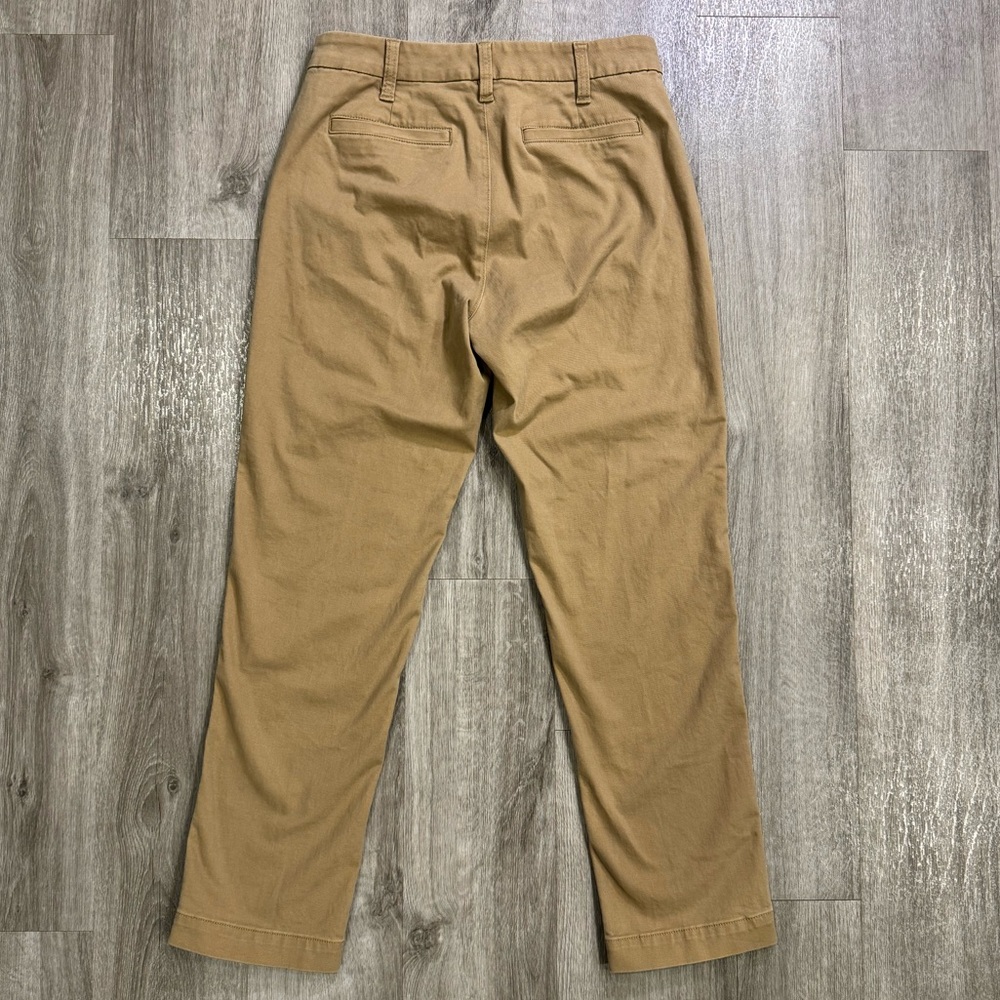 J. Crew High Rise Girlfriend Chino Pants Women Size 2 Tan Straight Leg Office - Picture 3 of 13